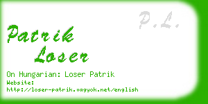 patrik loser business card